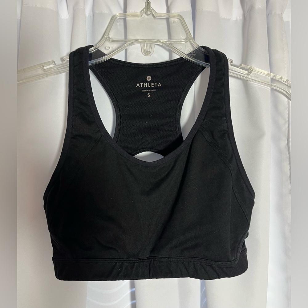 ATHLETA Black  Sports Bra/Tank Sz S